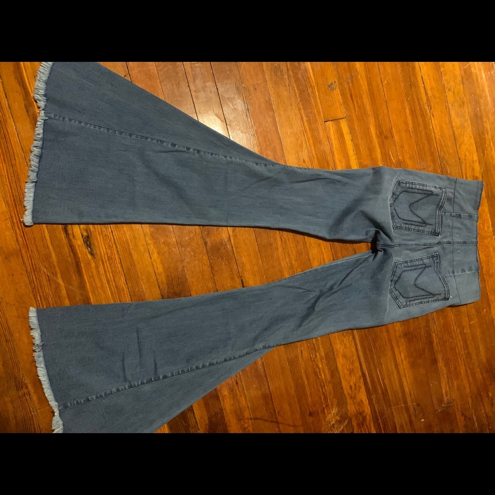 Super wide leg high waist jeans
